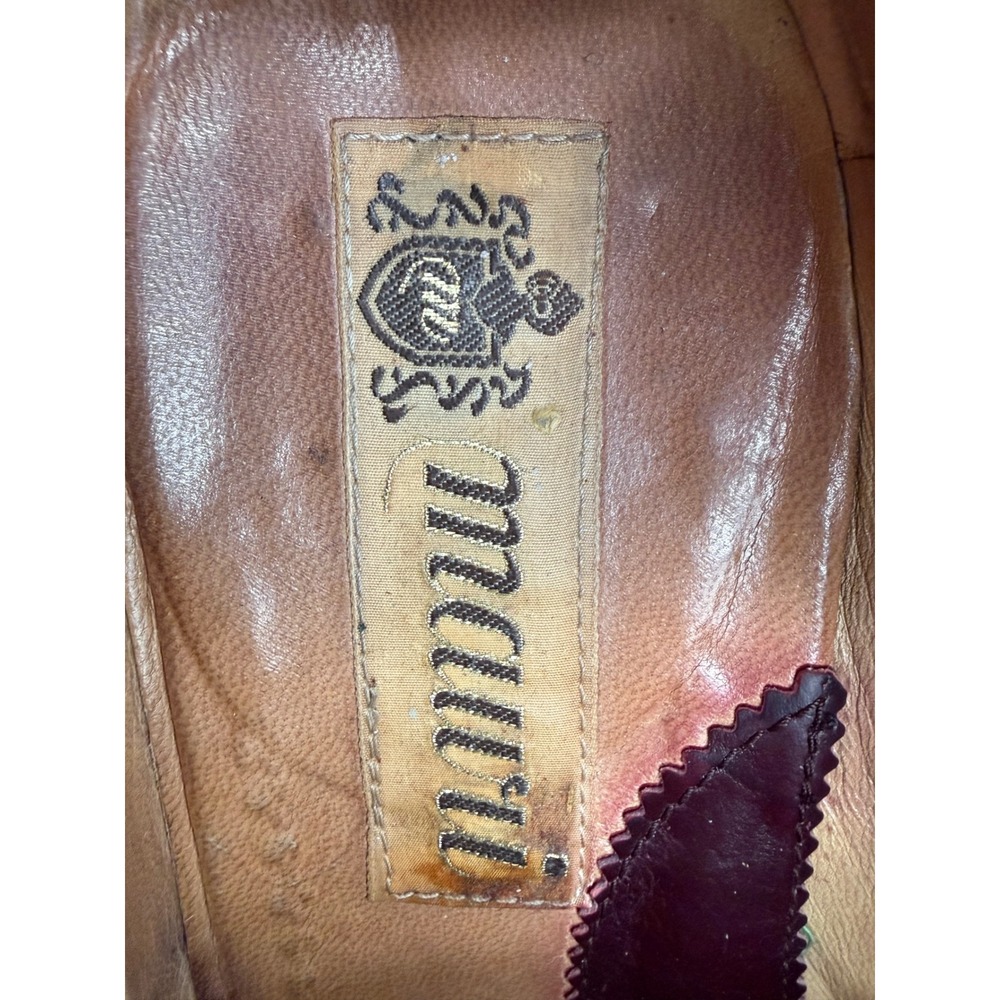 Mauri Mens Ostrich Leather Loafers Size 8.5 9 Burgundy Exotic Skin Vintage Italy - Picture 7 of 9